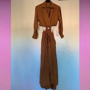 Young Fabulous & Broke Derby Dress in Copper Brown (XS)